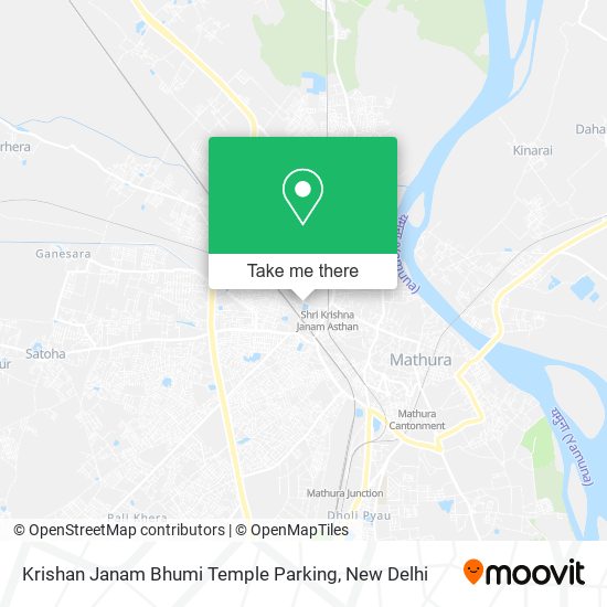 Krishan Janam Bhumi Temple Parking map