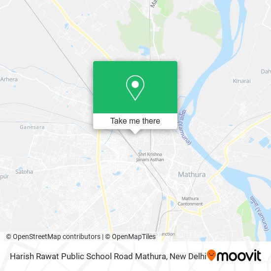 Harish Rawat Public School Road Mathura map