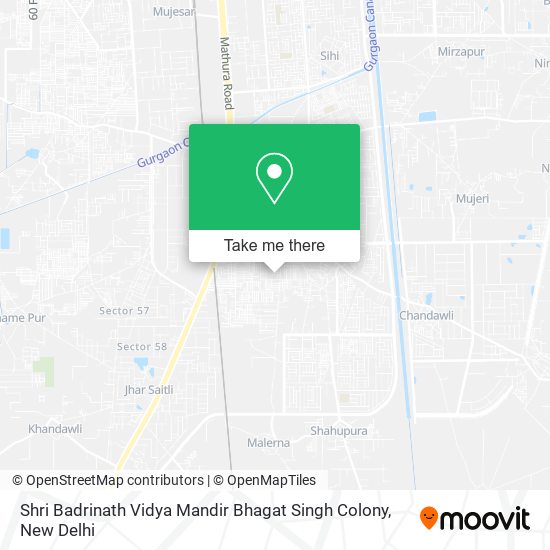 Shri Badrinath Vidya Mandir Bhagat Singh Colony map