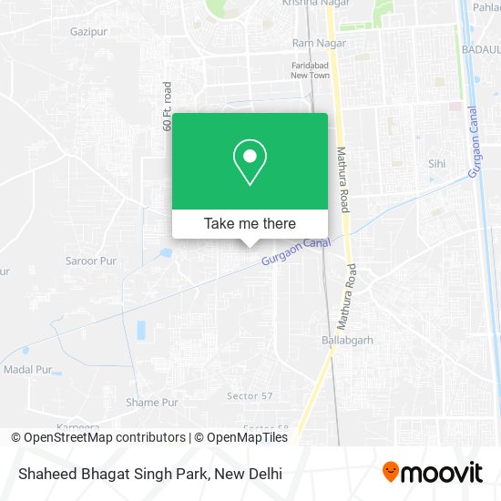 Shaheed Bhagat Singh Park map