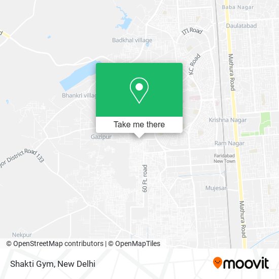 Shakti Gym map