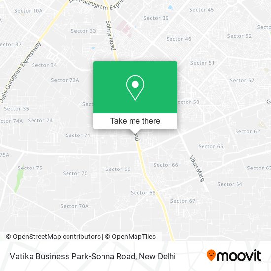 Vatika Business Park-Sohna Road map