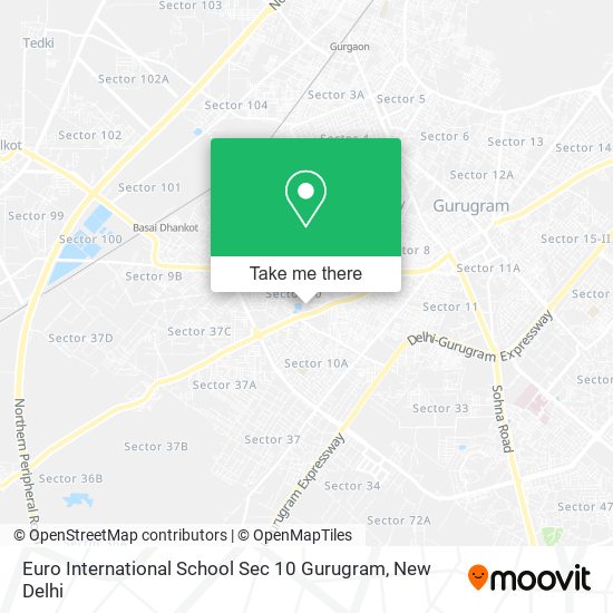 Euro International School Sec 10 Gurugram map