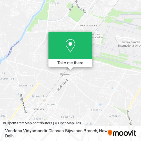 Vandana Vidyamandir Classes-Bijwasan Branch map