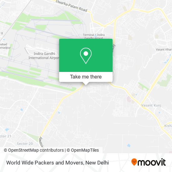 World Wide Packers and Movers map