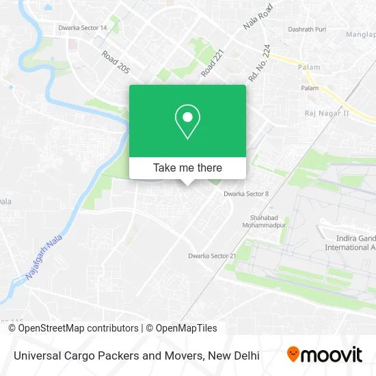 Universal Cargo Packers and Movers map