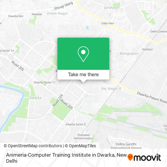 Animeria-Computer Training Institute in Dwarka map