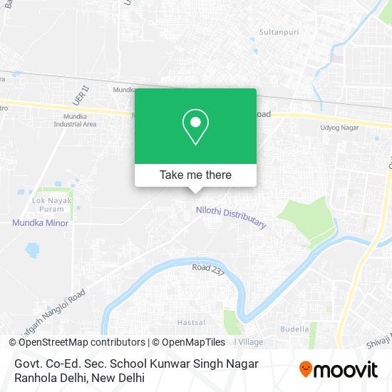 Govt. Co-Ed. Sec. School Kunwar Singh Nagar Ranhola Delhi map