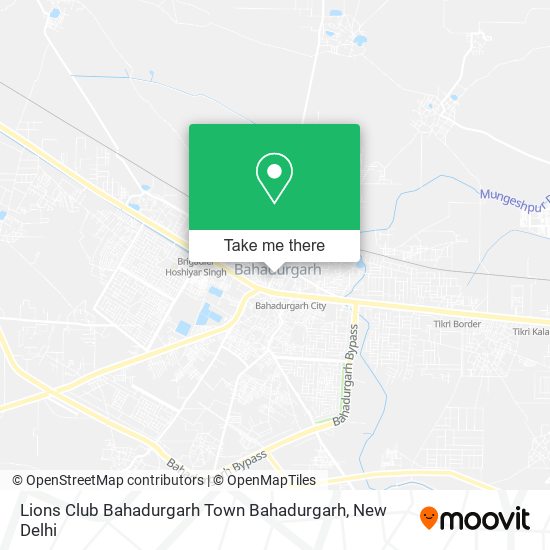 Lions Club Bahadurgarh Town Bahadurgarh map