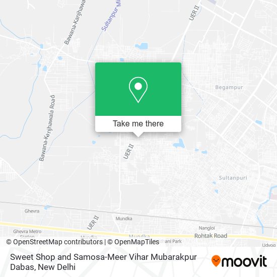 Sweet Shop and Samosa-Meer Vihar Mubarakpur Dabas map