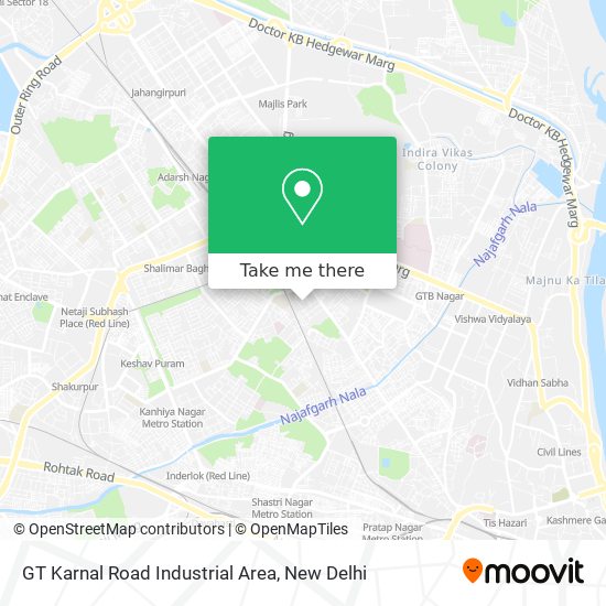 GT Karnal Road Industrial Area map