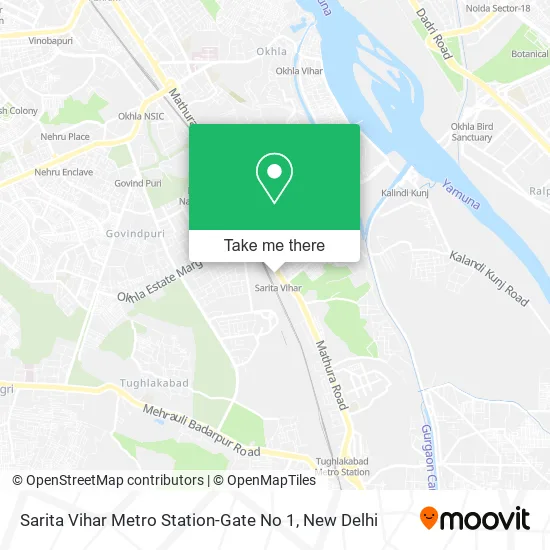 Sarita Vihar Metro Station-Gate No 1 map