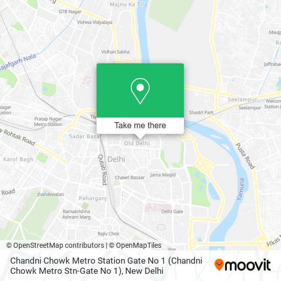 Chandni Chowk Metro Station Gate No 1 map