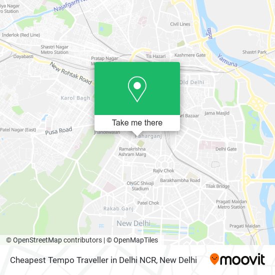 Cheapest Tempo Traveller in Delhi NCR map
