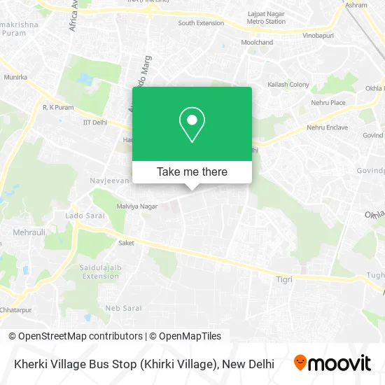 Kherki Village Bus Stop (Khirki Village) map