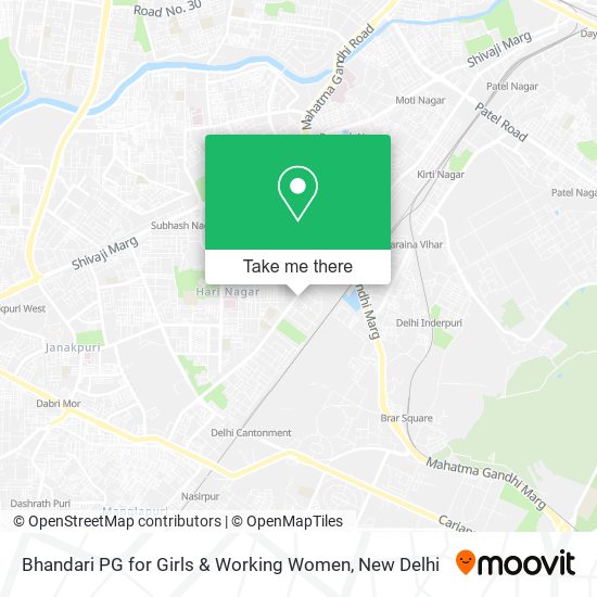 Bhandari PG for Girls & Working Women map