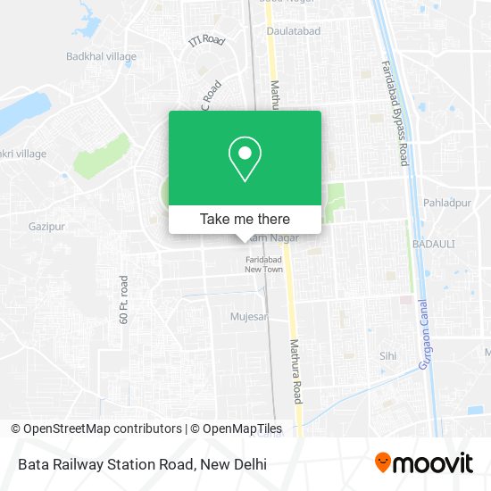 Bata Railway Station Road map