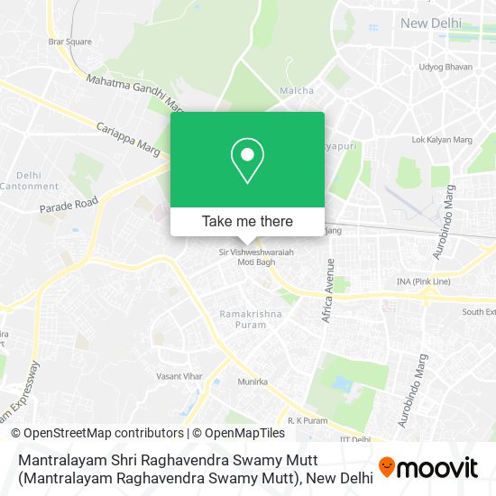 Mantralayam Shri Raghavendra Swamy Mutt map