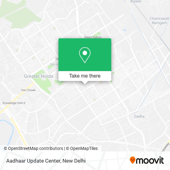 Aadhaar Update Center map