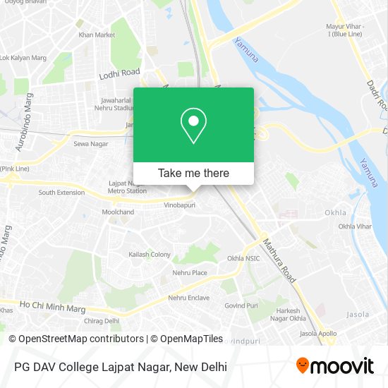 PG DAV College Lajpat Nagar map