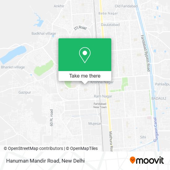 Hanuman Mandir Road map