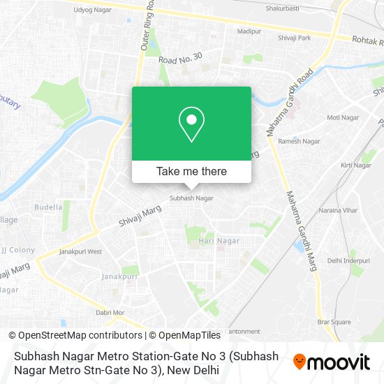 Subhash Nagar Metro Station-Gate No 3 map