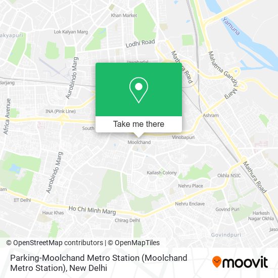 Parking-Moolchand Metro Station map