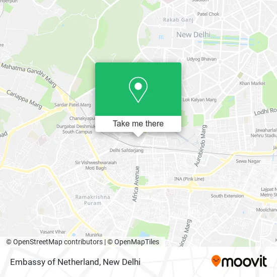 Embassy of Netherland map