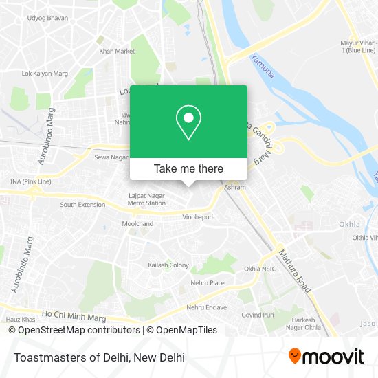 Toastmasters of Delhi map