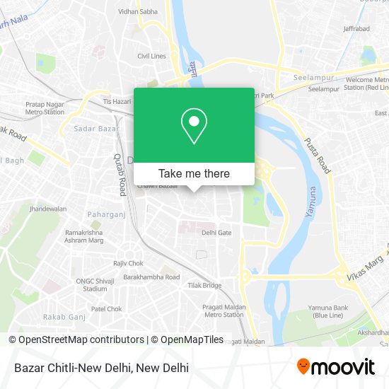 Bazar Chitli-New Delhi map