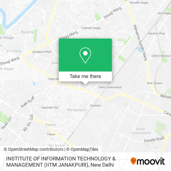 INSTITUTE OF INFORMATION TECHNOLOGY & MANAGEMENT (IITM JANAKPURI) map