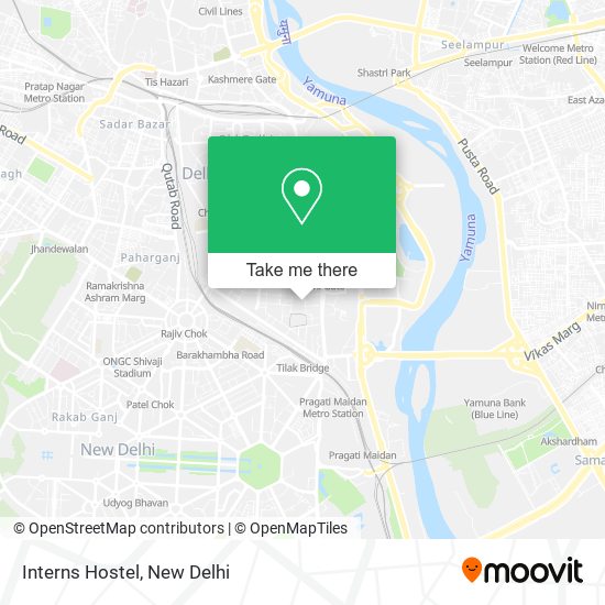 Interns Hostel map