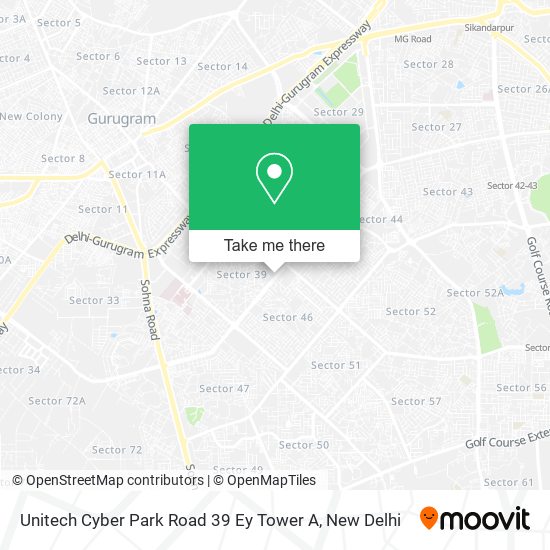 Unitech Cyber Park Road 39 Ey Tower A map