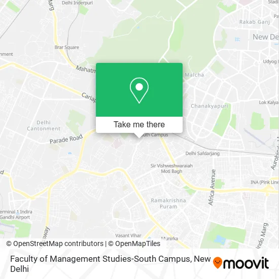 Faculty of Management Studies-South Campus map