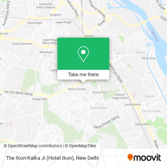 The Ikon-Kalka Ji (Hotel Ikon) map