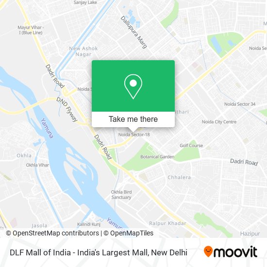 DLF Mall of India - India's Largest Mall map