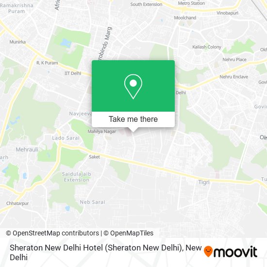 Sheraton New Delhi Hotel map
