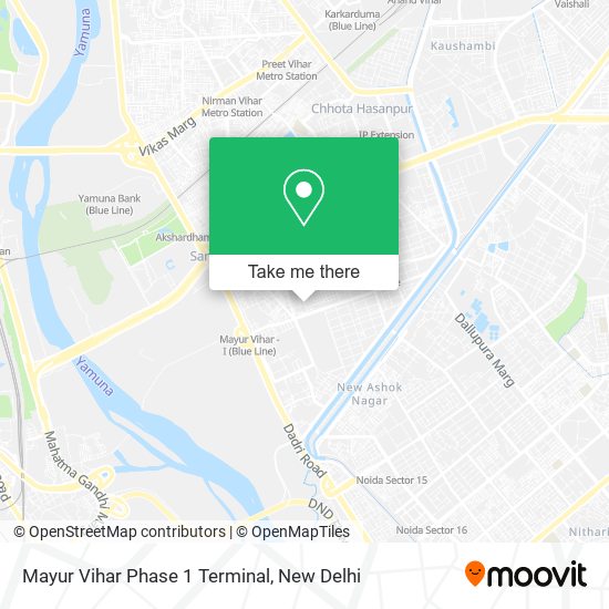 Mayur Vihar Phase 1 Terminal map