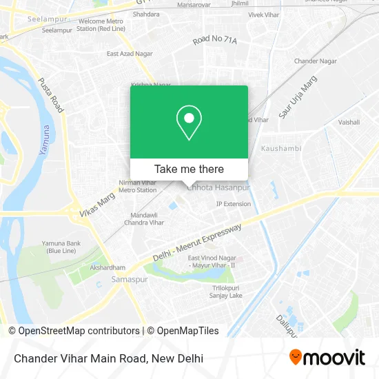 Chander Vihar Main Road map