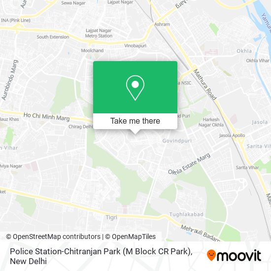 Police Station-Chitranjan Park (M Block CR Park) map