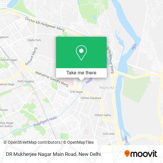 DR Mukherjee Nagar Main Road map
