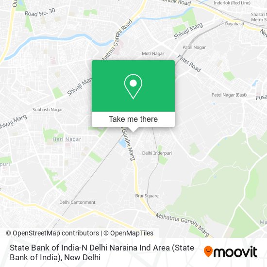 State Bank of India-N Delhi Naraina Ind Area map