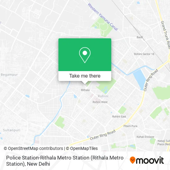 Police Station-Rithala Metro Station map