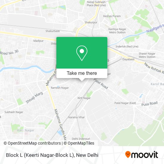 Block L (Keerti Nagar-Block L) map