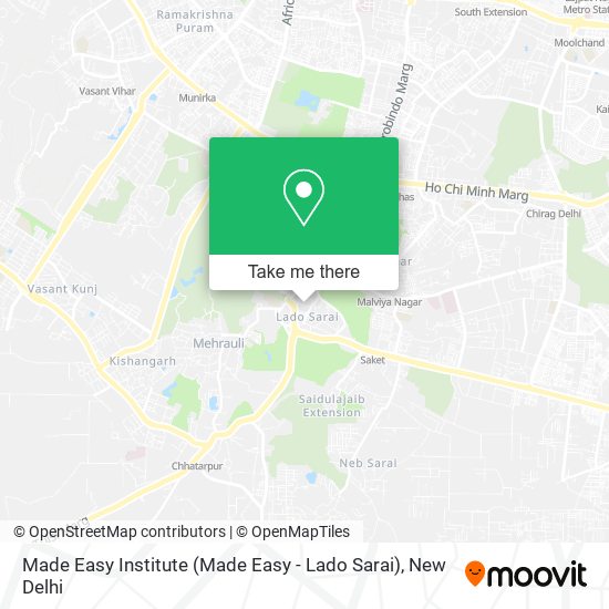 Made Easy Institute (Made Easy - Lado Sarai) map