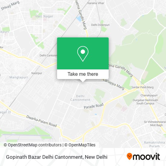 Gopinath Bazar Delhi Cantonment map
