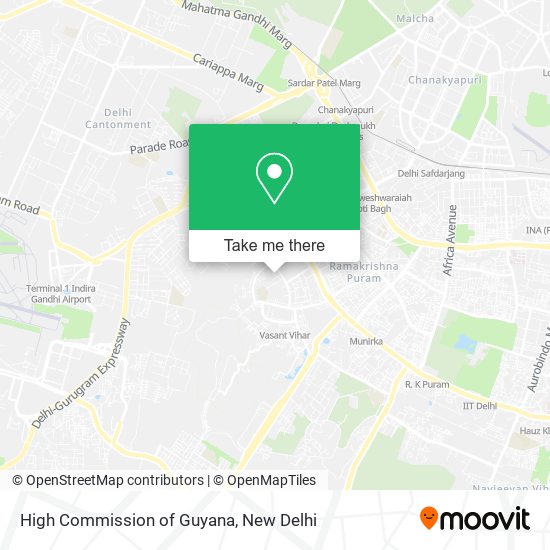 High Commission of Guyana map
