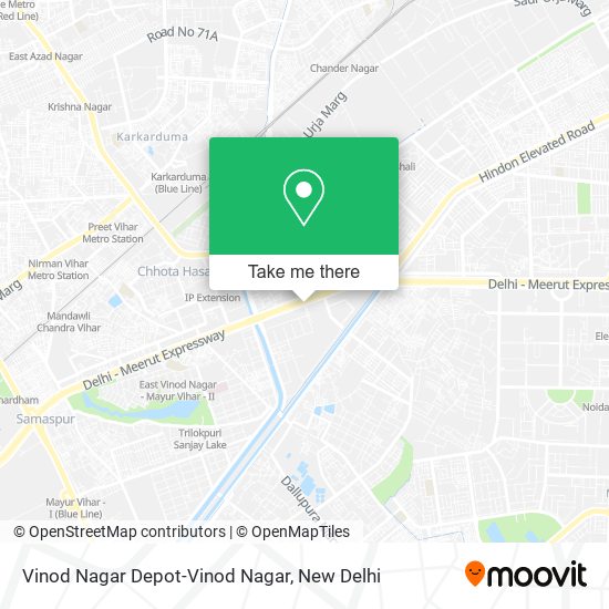 Vinod Nagar Depot-Vinod Nagar map
