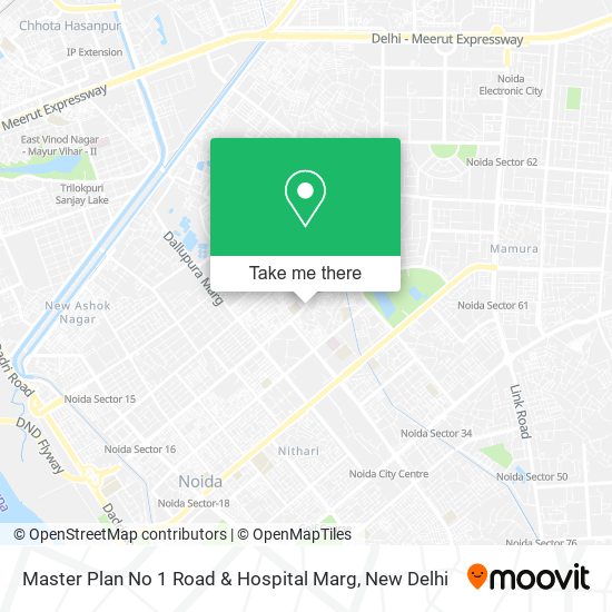 Master Plan No 1 Road & Hospital Marg map