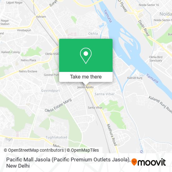 Pacific Mall Jasola (Pacific Premium Outlets Jasola) map